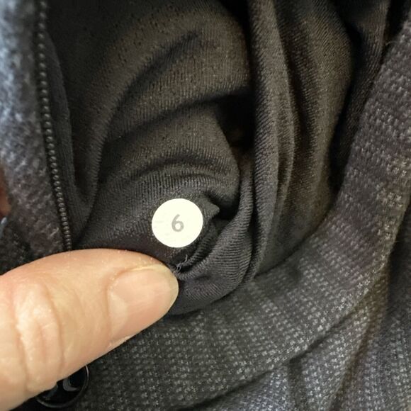 Lululemon Bhakti Yoga Jacket Luon Pique Black Dark‎ Slate / Black Size 6 W4F02S - Picture 11 of 13